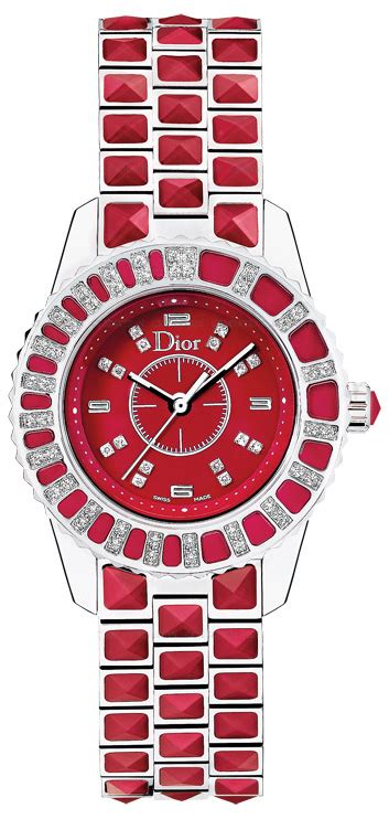 christian dior red sapphire diamonds watch|CD11211DM001 Christian Dior Christal Red Diamond Dial Ladies .